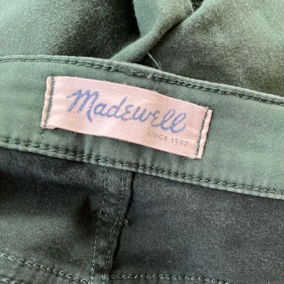 Madewell Forest Green Skinny Sateen Low
Rise Stretch Jeans Size 24  style E0417 - Picture 4 of 6